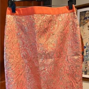 J. Crew Pink Floral Pencil Skirt